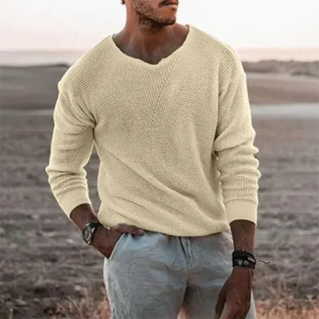 Sigfried - Men's Light Long Sleeve Sweater in Soft Knit Fabric