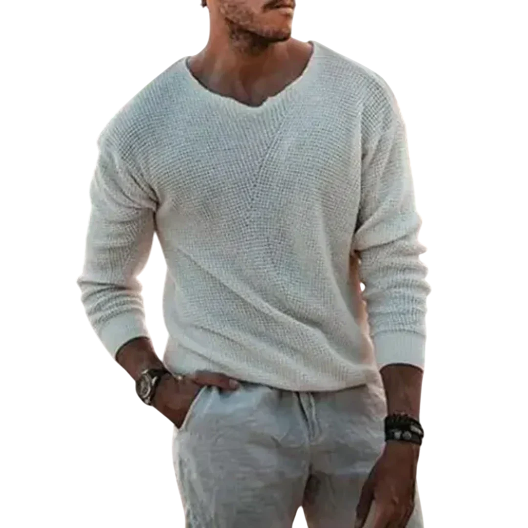 Sigfried - Men's Light Long Sleeve Sweater in Soft Knit Fabric