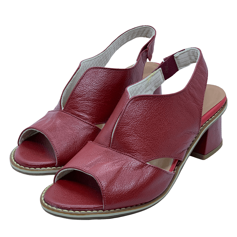 Rae - Stylish Women's Leather Sandals with Comfortable Block Heels