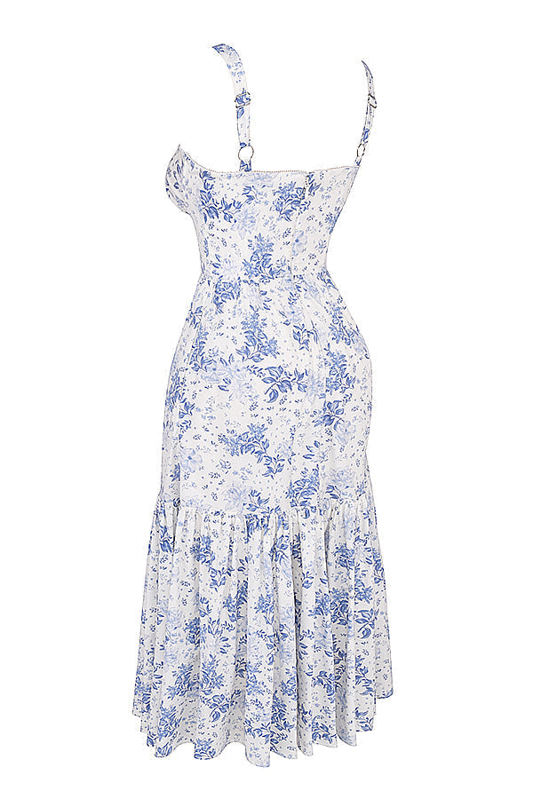 Brigid - Women's Floral Midi Summer Dress for Casual Outings
