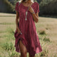 Renata - Boho Chic Summer Dress with Bold Floral Print