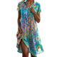 Renata - Boho Chic Summer Dress with Bold Floral Print
