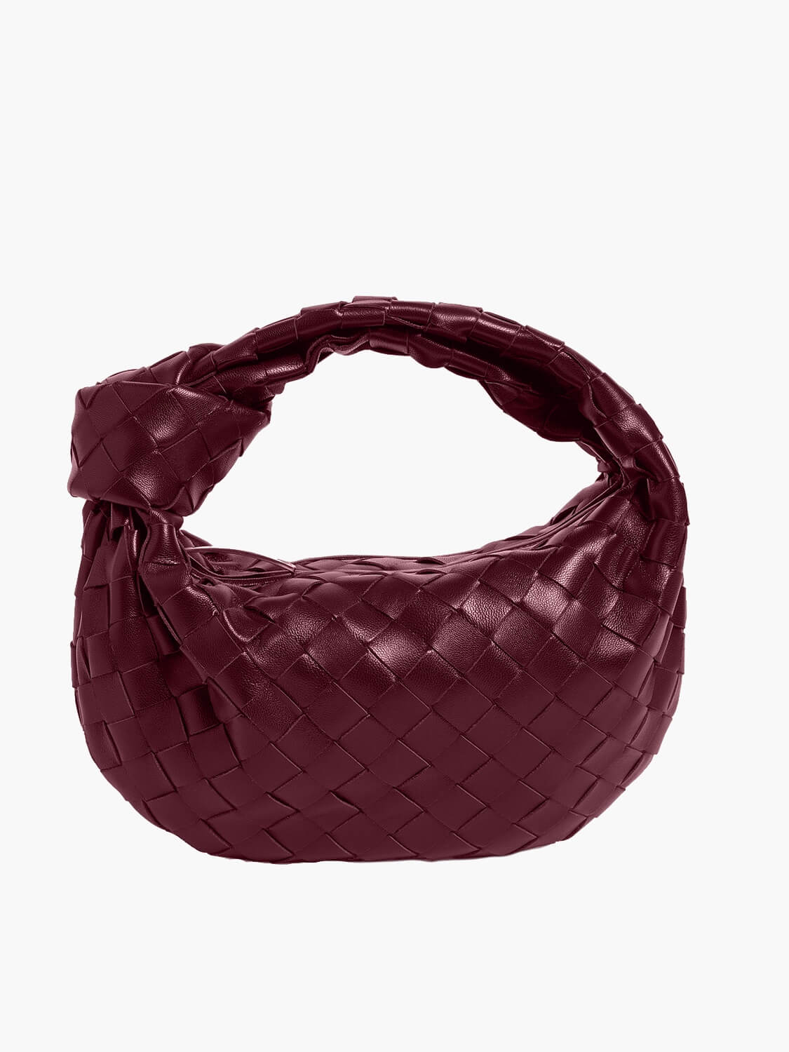 Trisha - Vegan Leather Woven Shoulder Bag Handbag For Everyday Use