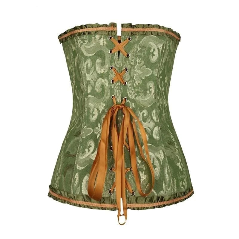 Corinne - Elegant Lace Corset with Floral Pattern and Adjustable Fit