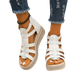 Elli - Rhinestone Wedge Sandals for Women Comfortable