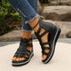 Elli - Rhinestone Wedge Sandals for Women Comfortable