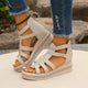 Elli - Rhinestone Wedge Sandals for Women Comfortable