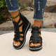 Elli - Rhinestone Wedge Sandals for Women Comfortable