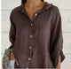 Steph - Linen Relaxed Shirt Long Sleeve Adjustable Cuffs