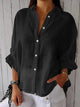 Steph - Linen Relaxed Shirt Long Sleeve Adjustable Cuffs