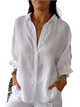 Hettie - Casual Cotton Linen Shirt Lightweight Relaxed