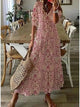 Ruan - Cozy Women's Maxi Dress with Chic V-neck and Festive Flair