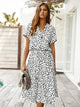 Milana - Stylish Midi Summer Dress with Breathable Print