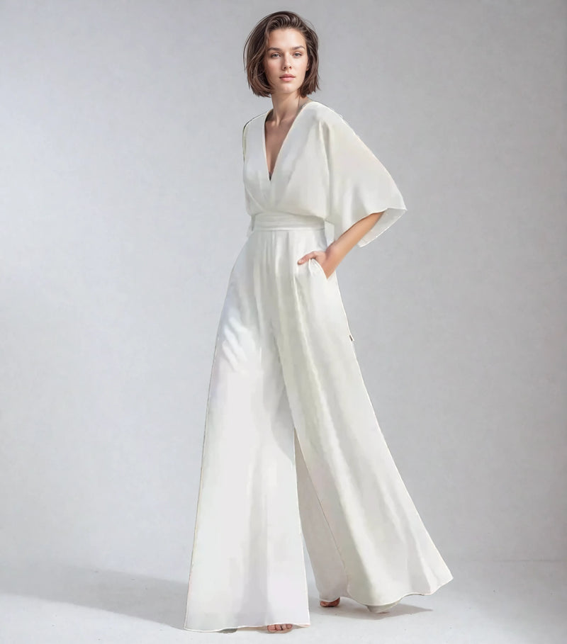 Destiny - Fluid Butterfly Sleeve Jumpsuit For Events