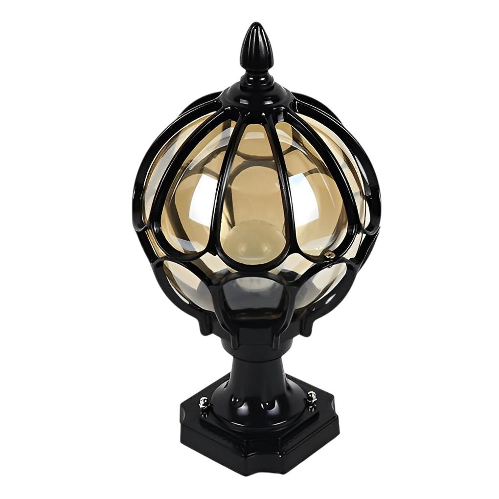 Glowgarden - Vintage Outdoor Glass Globe Post Light for Gardens