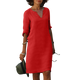 Jaliyah - Elegant Linen Summer Dress with V-Neck for Women