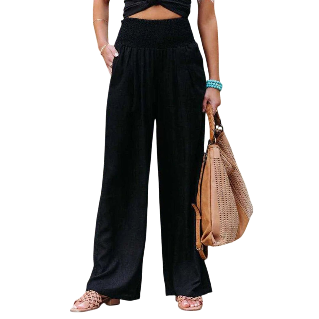 Jaycee - Linen Summer Pants With Stretch For Women Breathable