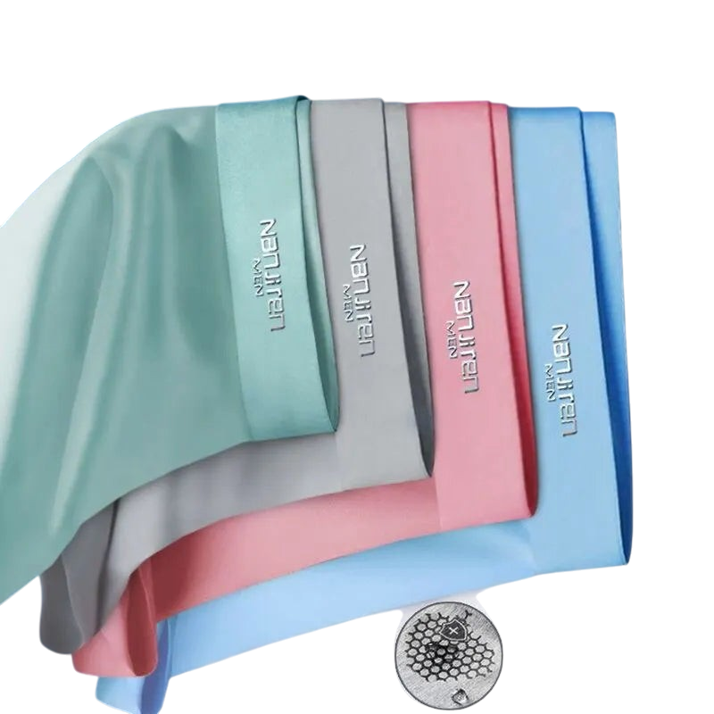 Xavier - FrostFlex Ice Silk Boxer Shorts Set For Men Four Pack