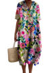 Kailani - Colorful Flowing Spring Dress With Floral Design