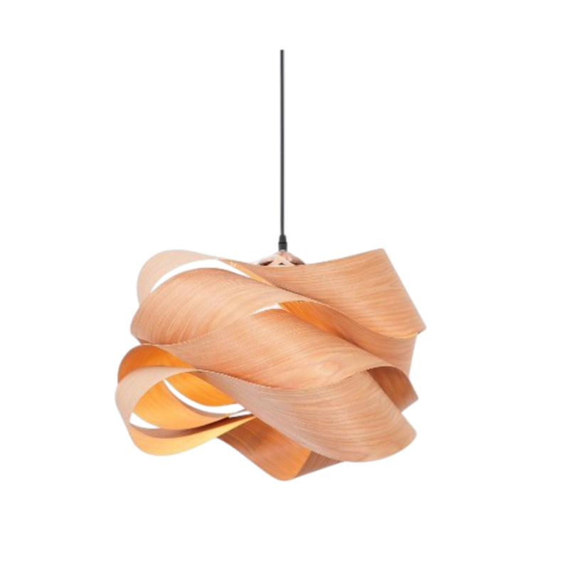 Starvia - Natural Wood Pendant Lamp With LED Lighting For Modern Homes
