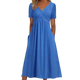 Demi - Soft A-Line Midi Dress with V-Neck for Women