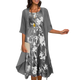 Emmy - Elegant Women's Floral Print Dress with Blazer