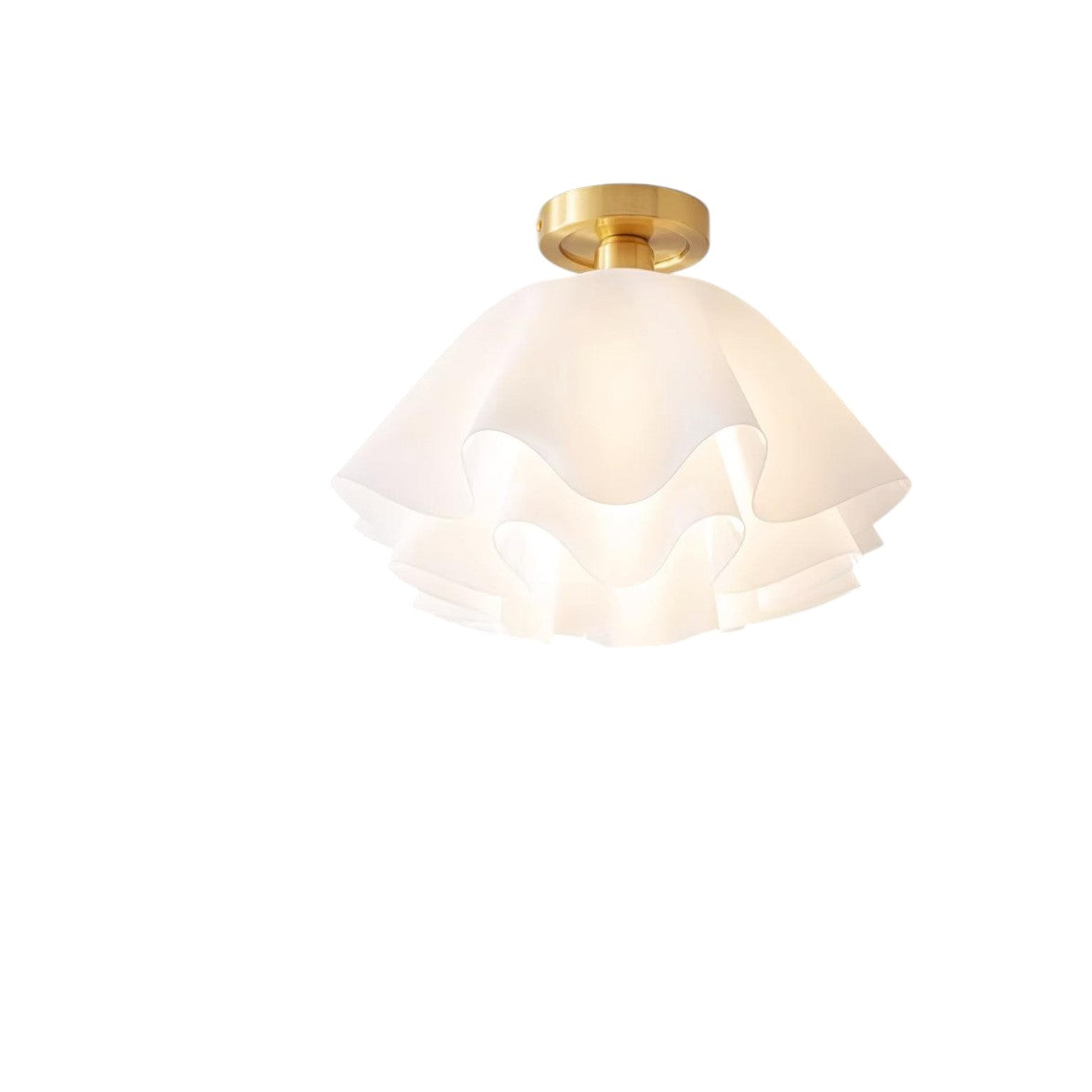 Frostora - Paula Copper LED Ceiling Light With Folded Shade Design