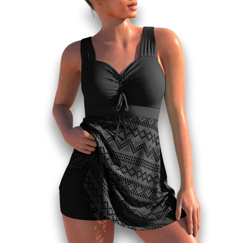 Selma - Figure Flattering Swim Dress With Built In Shorts