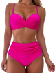 Missy - High Waist Retro Bikini Set With Adjustable Top