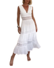 Marlee - Elegant Sleeveless Lace Dress with V-neck Design