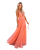 Charley - Orange Spaghetti Strap Maxi Dress For Women