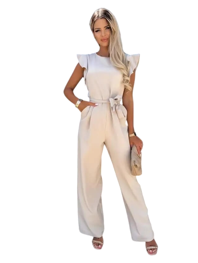 Cindy - Elegant Women's Jumpsuit With Flutter Sleeve