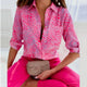Judith - Vibrant Geometric Print Blouse for Effortless Style