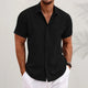 Bill - Minimalist Short Sleeve Cotton and Linen Shirt for Men